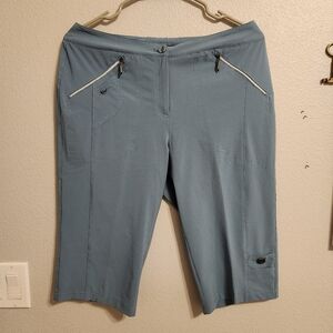 Jamie Sadock Capri Pants Golf green/gray  size 6 like new